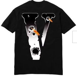 NEW! Vlone x Pop Smoke Hawk Em' Tee Black - Size Large